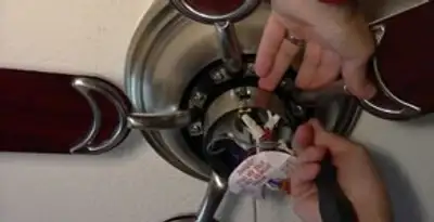 Ceiling fan installation with electrical wiring and mounting by professional electrician in Bradenton, FL
