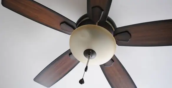 Fully installed ceiling fan with balanced blades and light fixture in Bradenton, FL