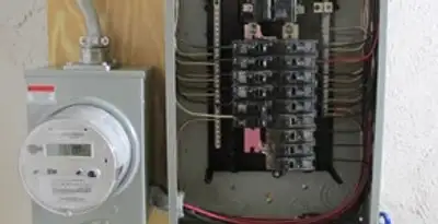electrical panel upgrade service showing outdated electrical panel prepared for professional replacement in Bradenton, FL