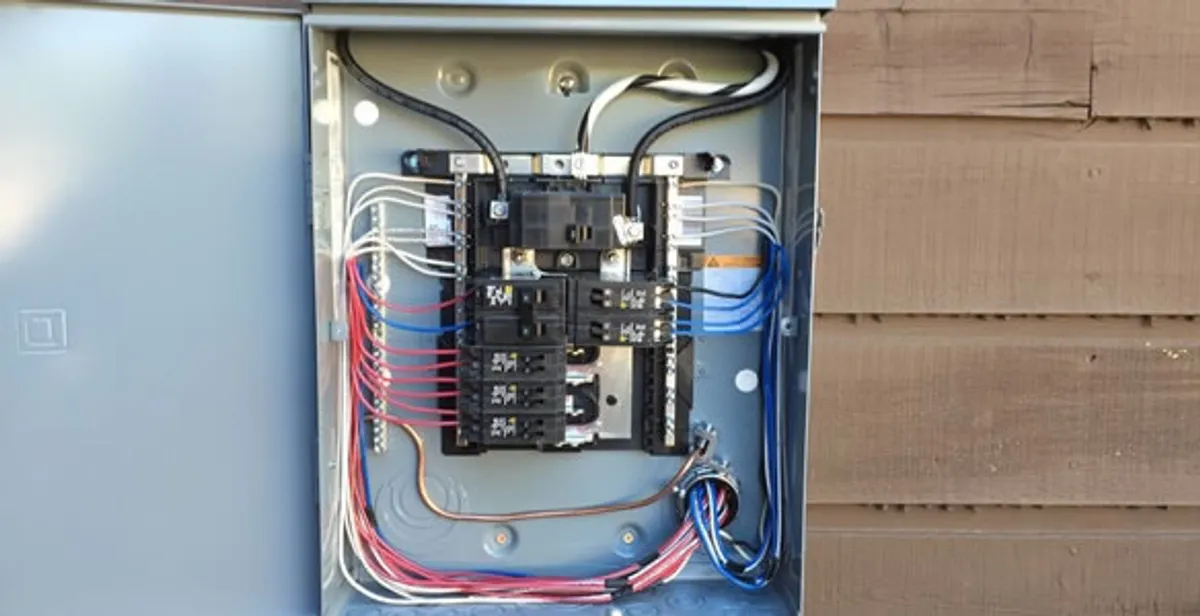 electrical panel upgrade service featuring newly installed electrical panel wired by licensed electricians in Bradenton, FL