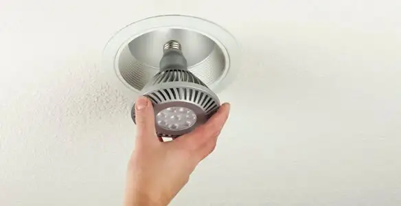 lighting installation service featuring recessed ceiling light installed by licensed professionals in Bradenton, FL
