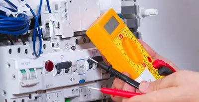 Residential electrician testing home electrical panel for safety and performance in Bradenton, FL