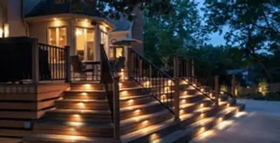 Residential electrician installing outdoor lighting for home safety in Bradenton, FL